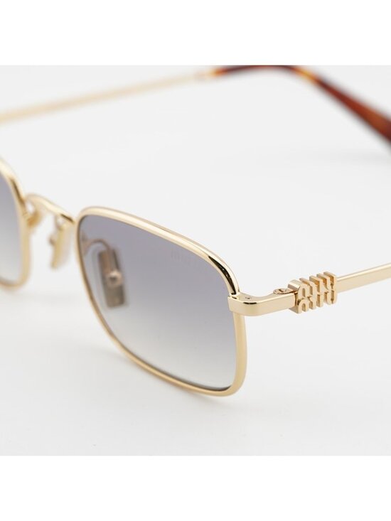 Miu Miu MUA53S 5AK04O Sunglasses Gold Rectangle Frame, Grey Gradient Lenses main image 5